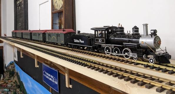 G-Scale track around the UPPER section of the Train Room. Photo courtesy Mountain View Model Railroad Club